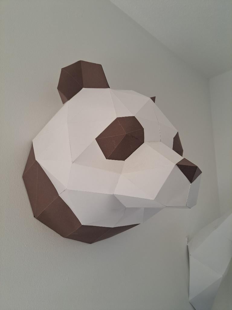 Muurdecoratie 3D papieren panda + giraf Assembli, Kinderen en Baby's, Kinderkamer | Inrichting en Decoratie, Ophalen, Zo goed als nieuw
