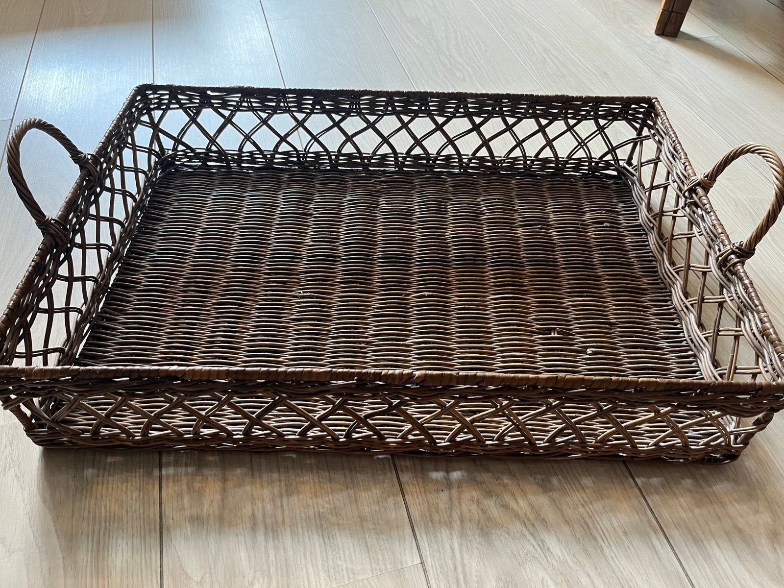 Rieten mand Rivièra Maison, Huis en Inrichting, Ophalen, Gebruikt, Gevlochten, Mand