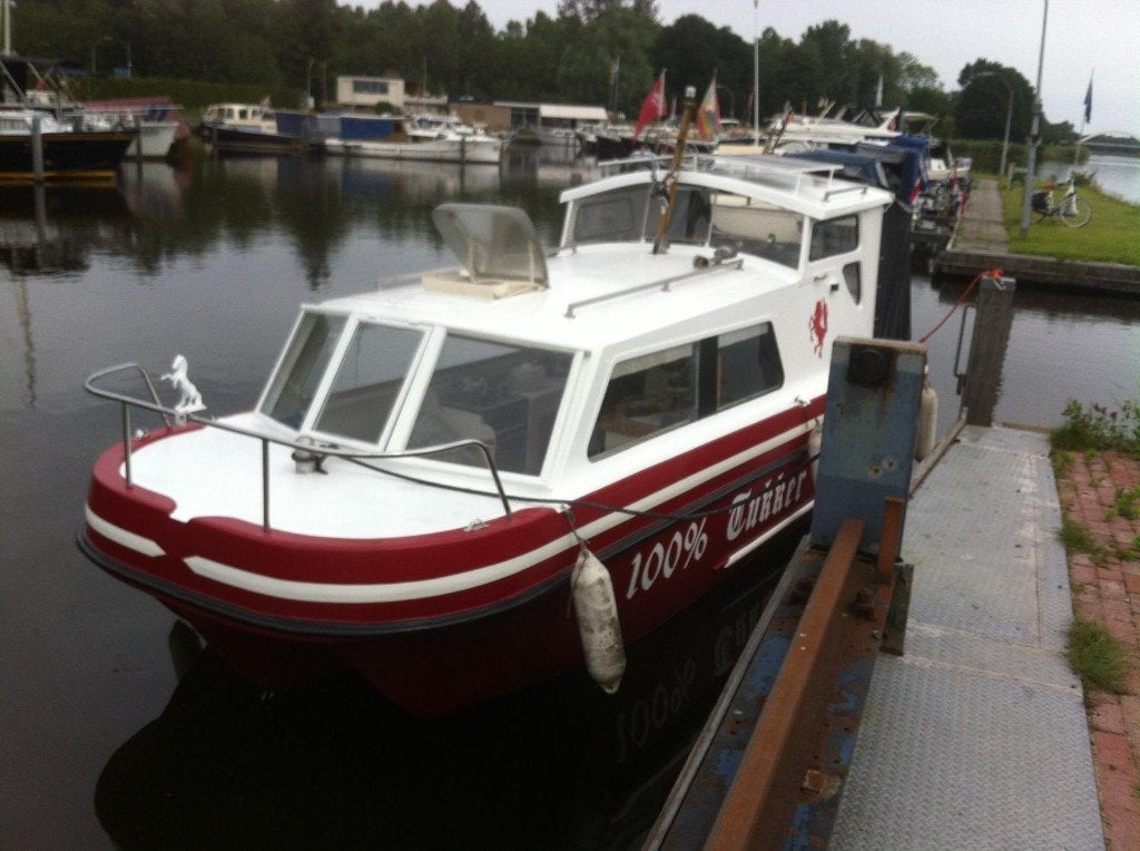 Polyester kajuitboot "De Tukker", Watersport en Boten, Motorboten en Motorjachten, Overige merken, Gebruikt, Kajuitboot, 15 pk
