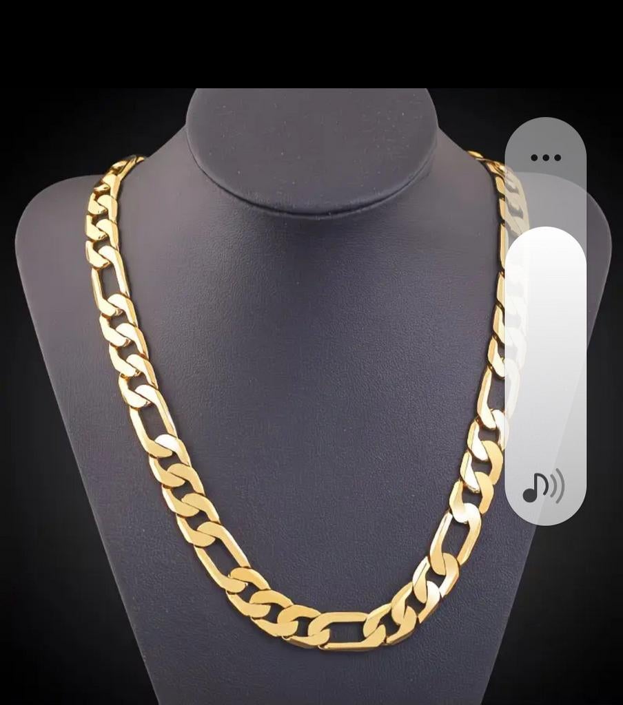 Gouden Figaro Ketting - Stijlvol en Tijdloos, Ophalen of Verzenden, Nieuw, Goud, Goud