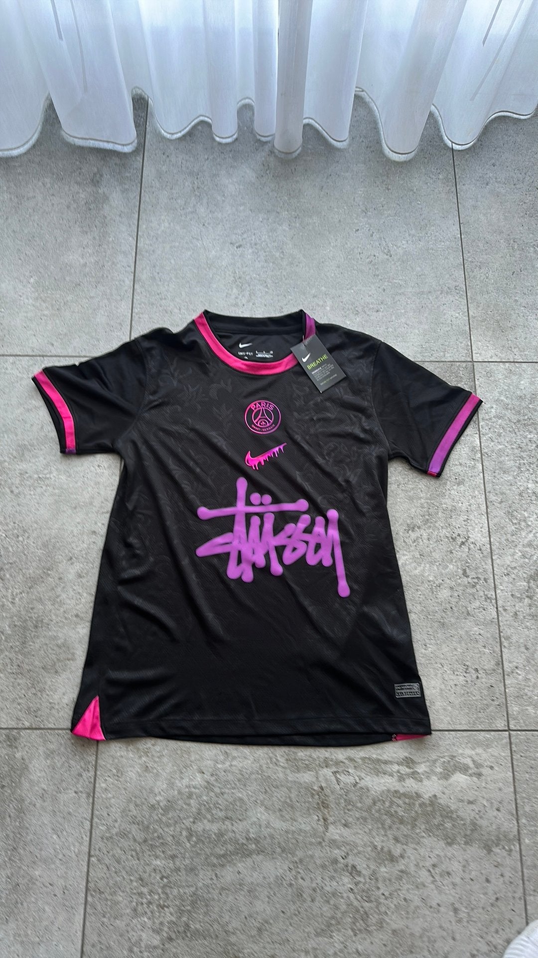 Psg voetbal shirt, Verzenden, Zo goed als nieuw, Maat 46 (S) of kleiner, Zwart