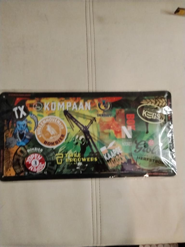Reclamebord Kompaan Bokbier Grolsch, Ophalen of Verzenden, Nieuw, Reclamebord