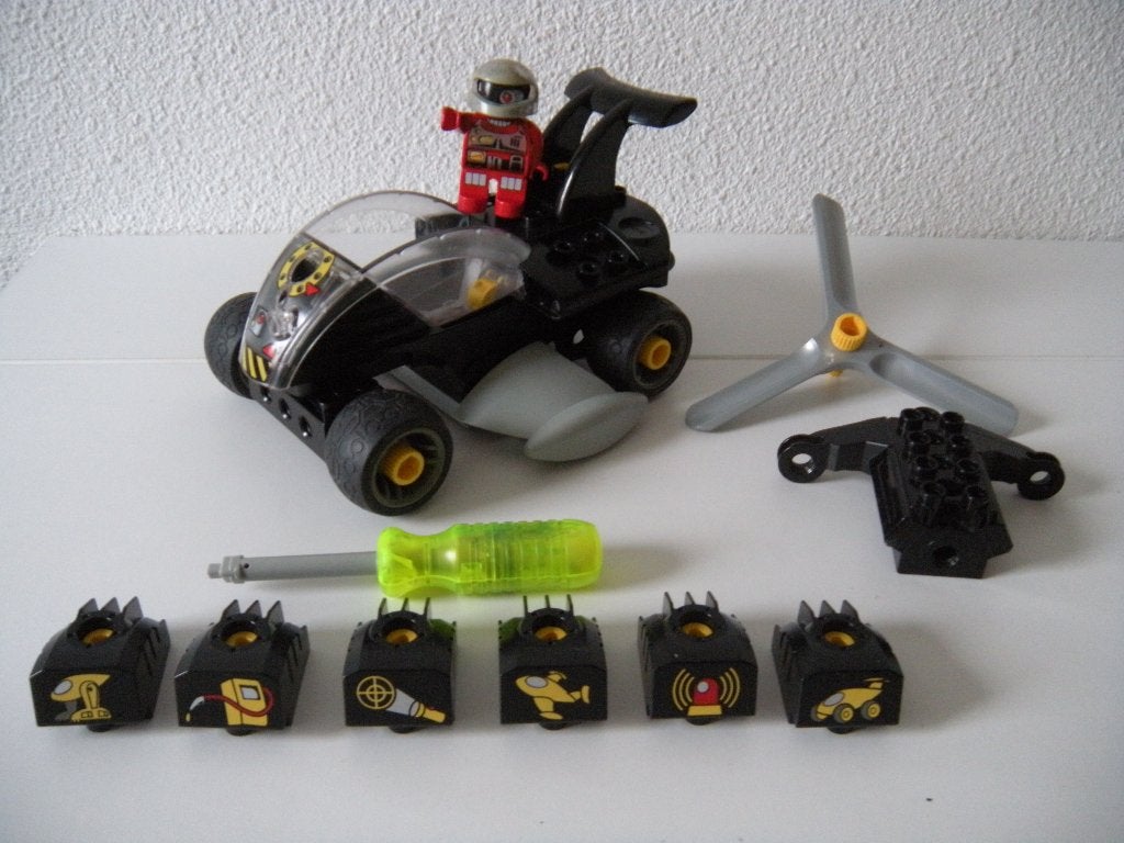Technisch Duplo Toolo racewagen samengesteld uit set 2916, Gebruikt, Overige typen, Ophalen of Verzenden, Duplo