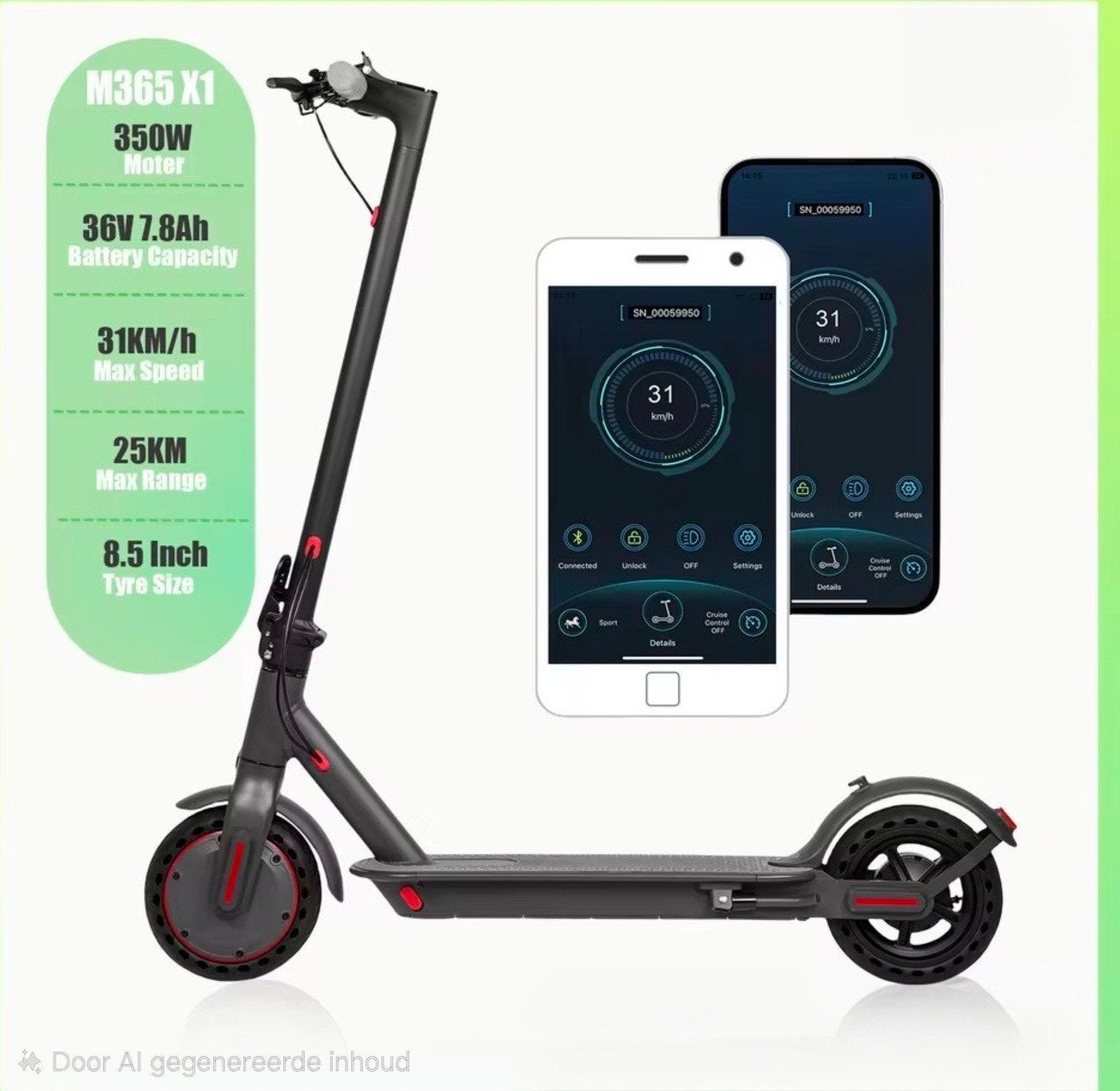 Elektrische Step - 31km/u, 25km bereik (Gratis Verzending!), Ophalen of Verzenden, Nieuw, Elektrische step (E-scooter)