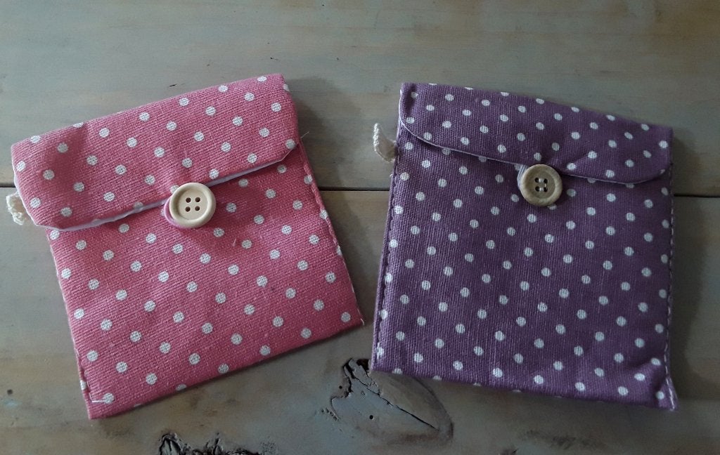 Kleine stoffen polkadot tasjes - nieuw, Ophalen of Verzenden, Nieuw, Overige kleuren, Overige typen