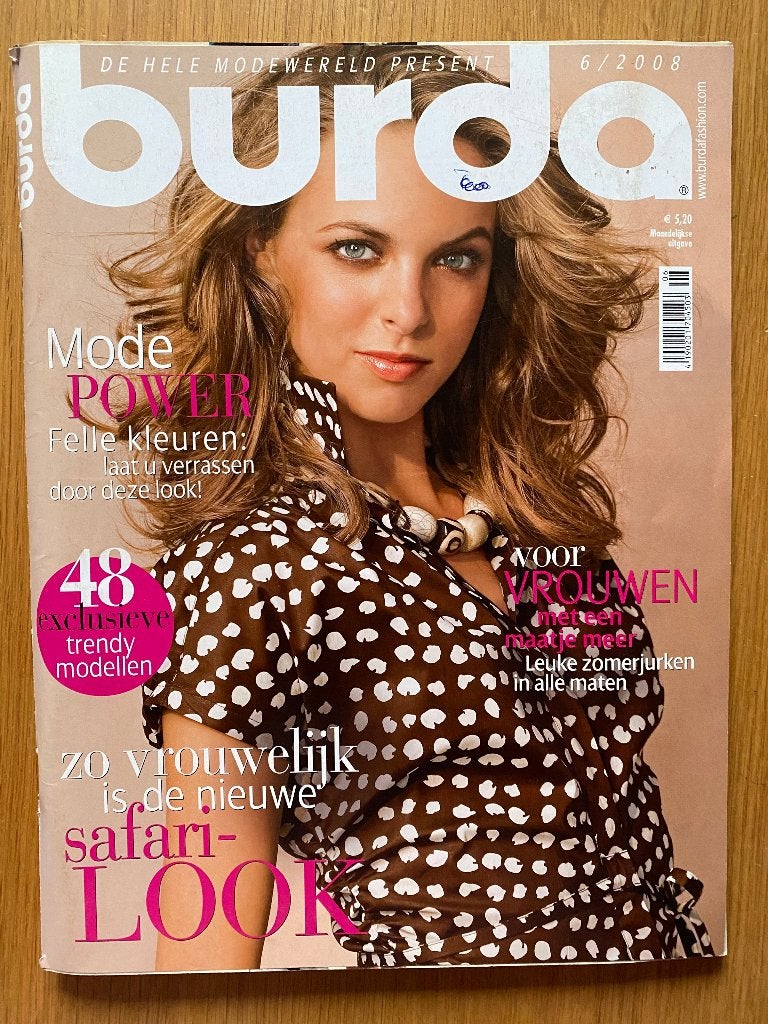 Burda 6 2008, Overige typen, Vrouw, Zo goed als nieuw, Burda