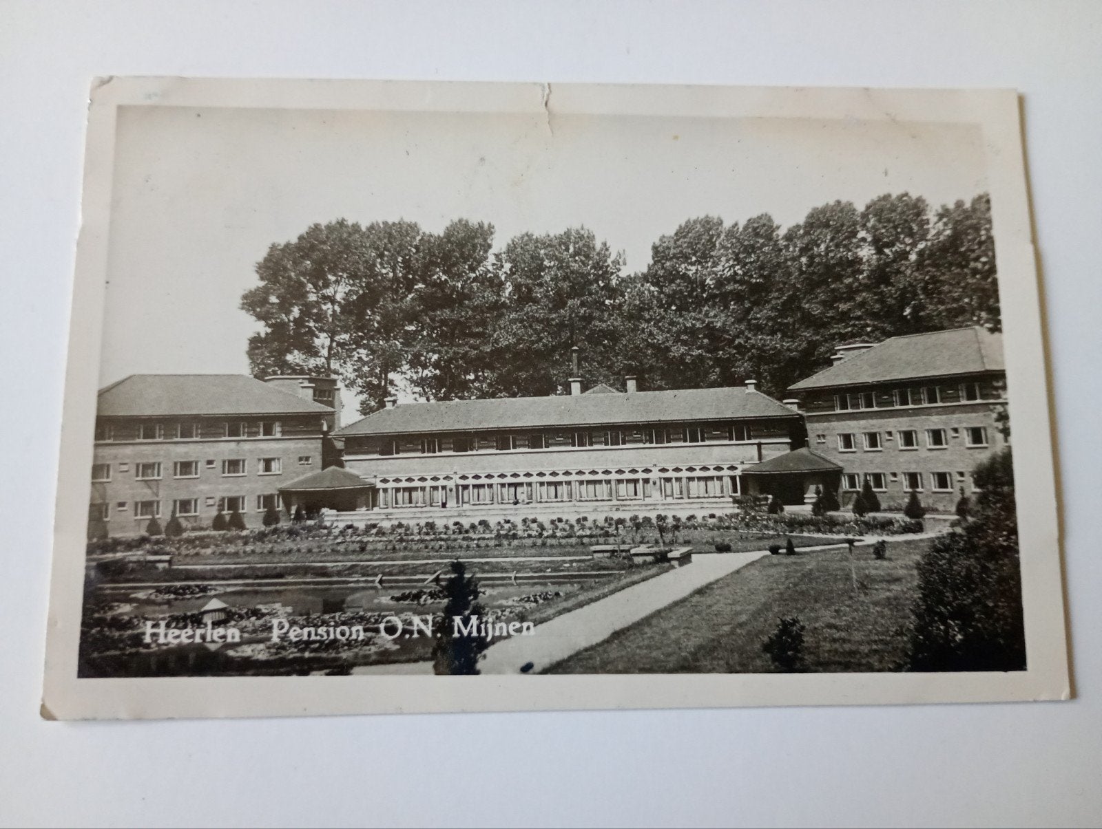 Heerlen Pension O.N. Mijnen 1949, Verzamelen, Ansichtkaarten | Nederland, Ophalen of Verzenden, 1940 tot 1960, Gelopen, Limburg