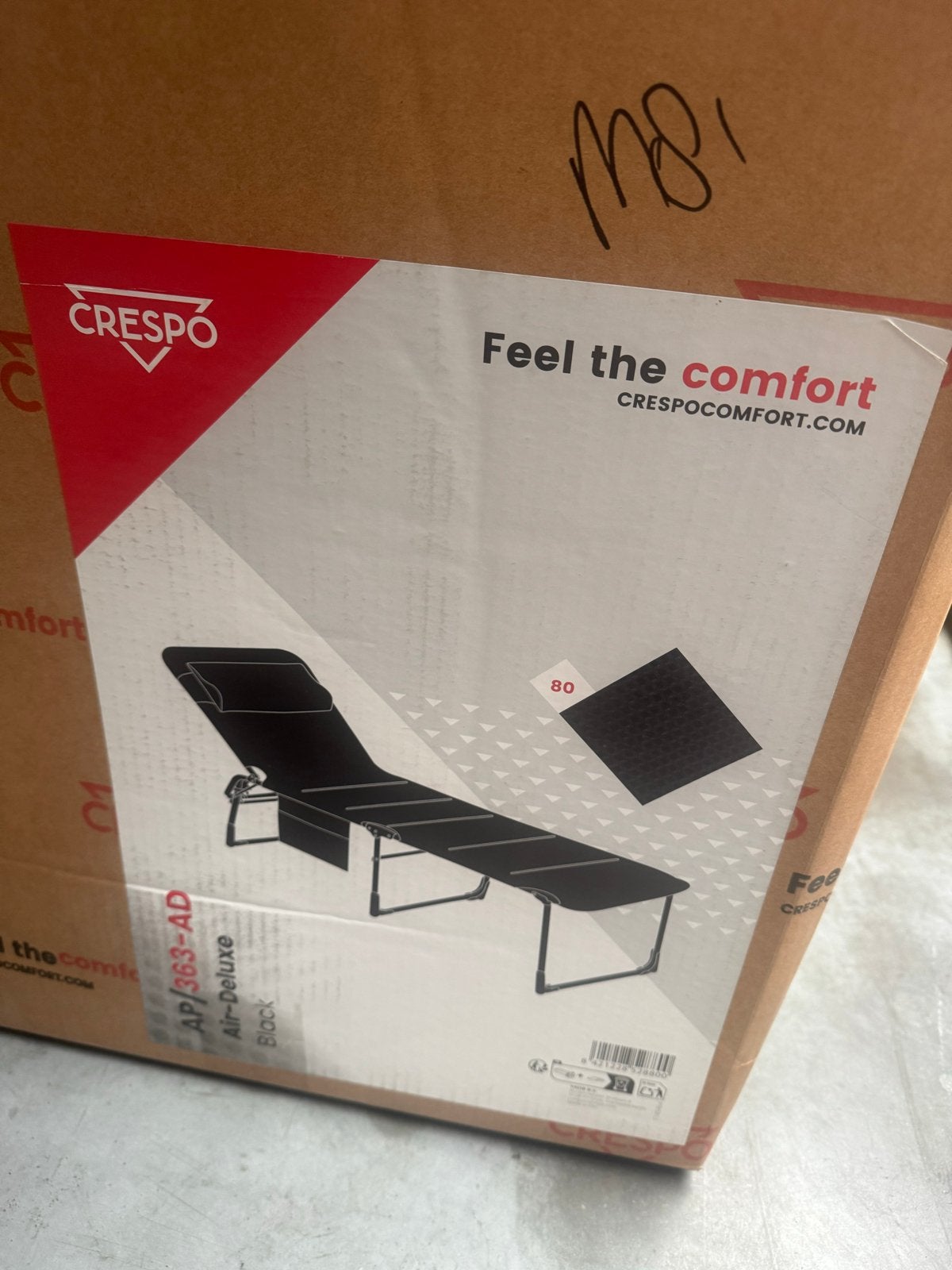Crespo AP/363-AD Air-Deluxe Campingbed Zwart, O, O, Overige, O
