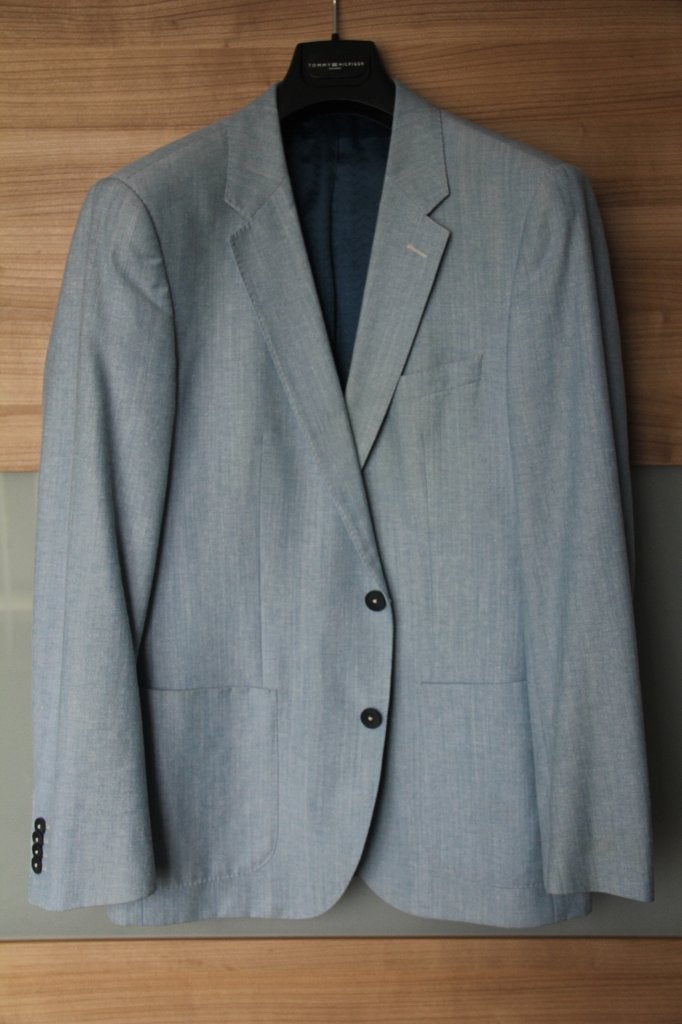 Tommy Hilfiger colbert lichtblauw | maat 50, Tommy Hilfiger, Ophalen of Verzenden, Zo goed als nieuw, Maat 48/50 (M)