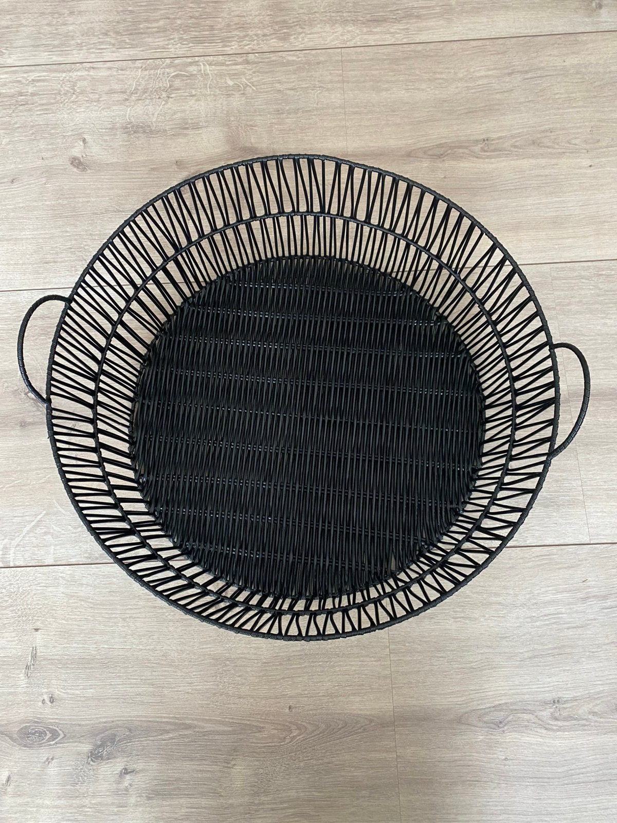 Zwarte grote mand nieuw, Ophalen, Mand, Rond, Nieuw