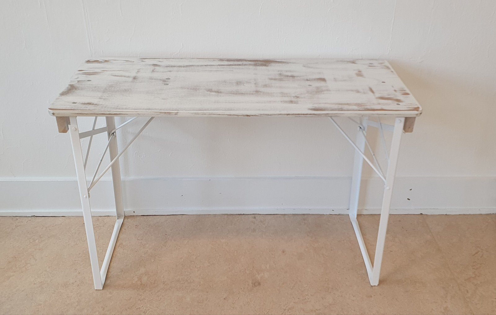 Opklapbare tafel van MaximaVida (wit), Huis en Inrichting, Ophalen, 100 tot 150 cm, Zo goed als nieuw, Overige houtsoorten