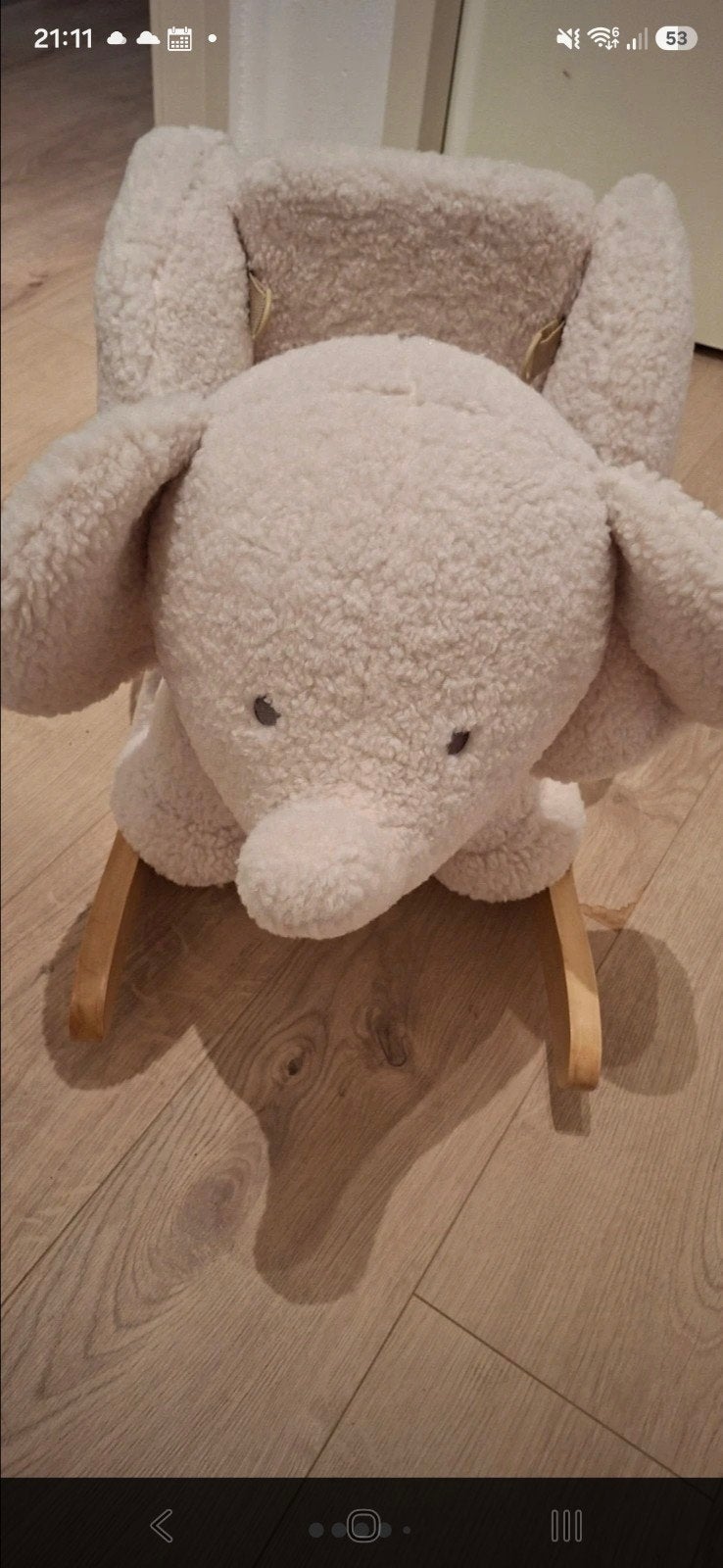 Schattige Olifant Schommelstoel voor Baby's en Peuters, Ophalen of Verzenden, Zo goed als nieuw, Overige typen