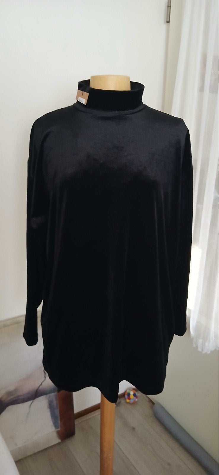 TCM zwarte velourse trui mt 46, Zwart, Maat 46/48 (XL) of groter, Nieuw, Ophalen of Verzenden