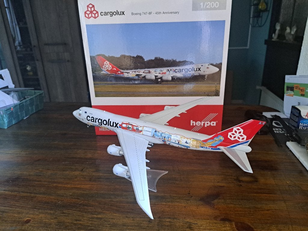 Cargolux Boeing 747-8R7F, Ophalen of Verzenden, Zo goed als nieuw, Schaalmodel