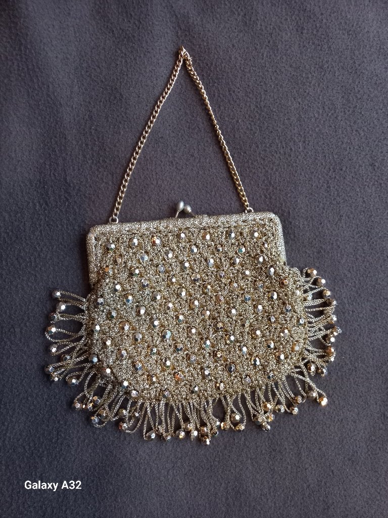 Handtas avondtas clutch Charleston style, Gatsby Roaring 20s, Ophalen of Verzenden, Zo goed als nieuw, Overige kleuren, Handtas