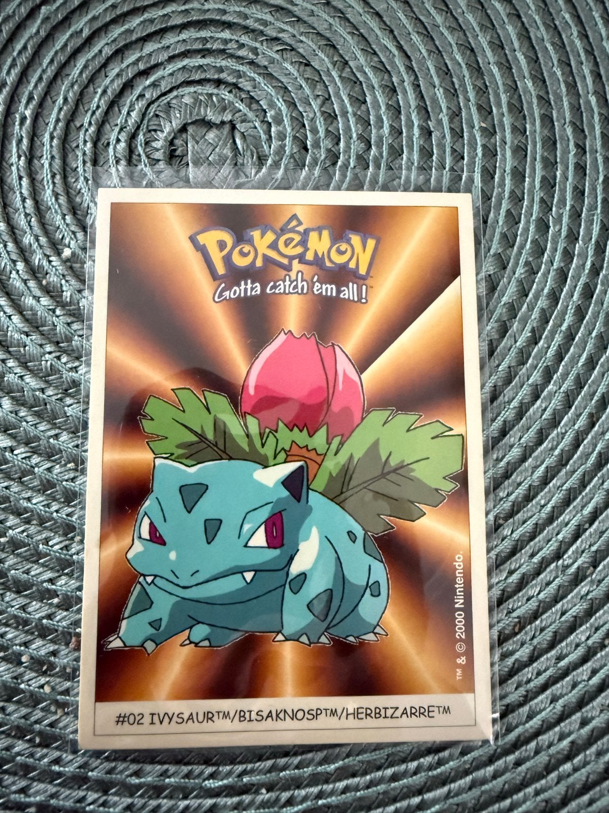 Pokémon Dunkin Boomer Sticker #02 Ivysaur, Ophalen of Verzenden, Gebruikt, Losse kaart