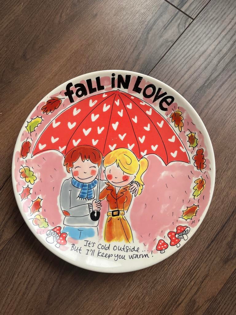 Blond Amsterdam Serveerschaal "Fall in Love", Ophalen of Verzenden, Zo goed als nieuw, Aardewerk, Schaal of Schalen