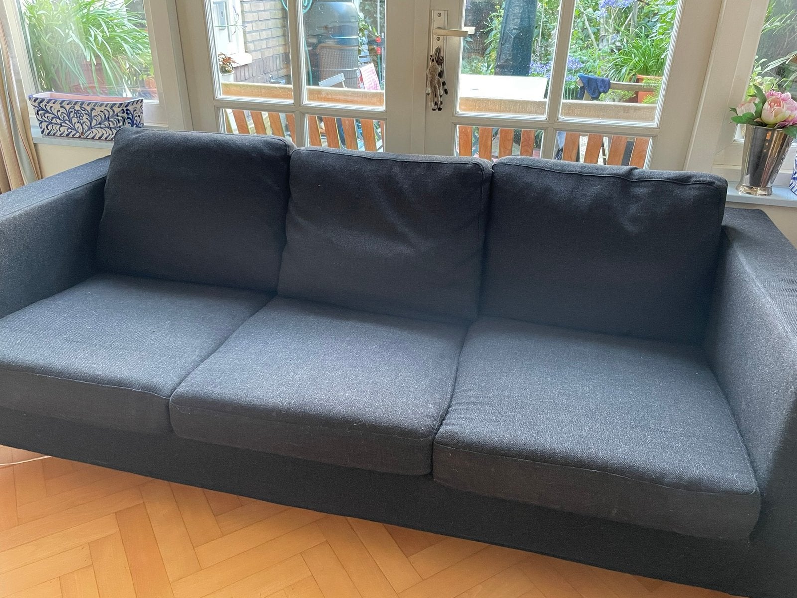 Ruime Zit- en slaapbank anthracietgrijs GRATIS, Huis en Inrichting, Ophalen, Gebruikt, Minder dan 75 cm, Ikea Karlanda oud model