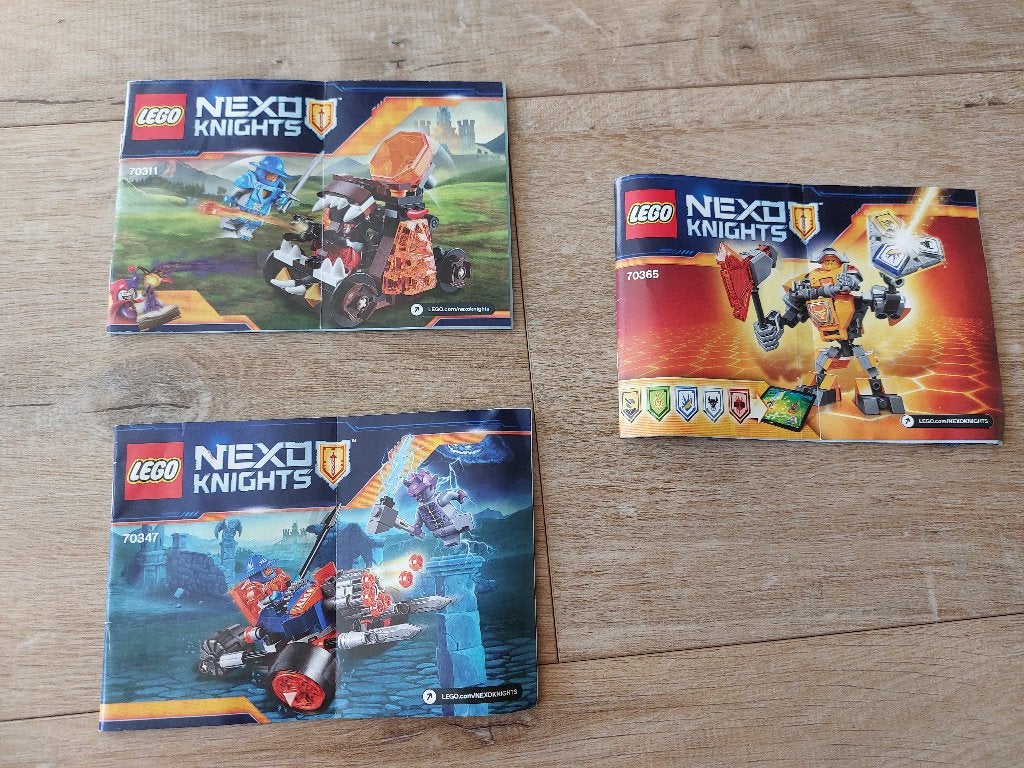 Partij 3x Lego Nexo Knights 70311, 70347 en 70365, Inclusief instructies, Lego, Ophalen of Verzenden, Zo goed als nieuw