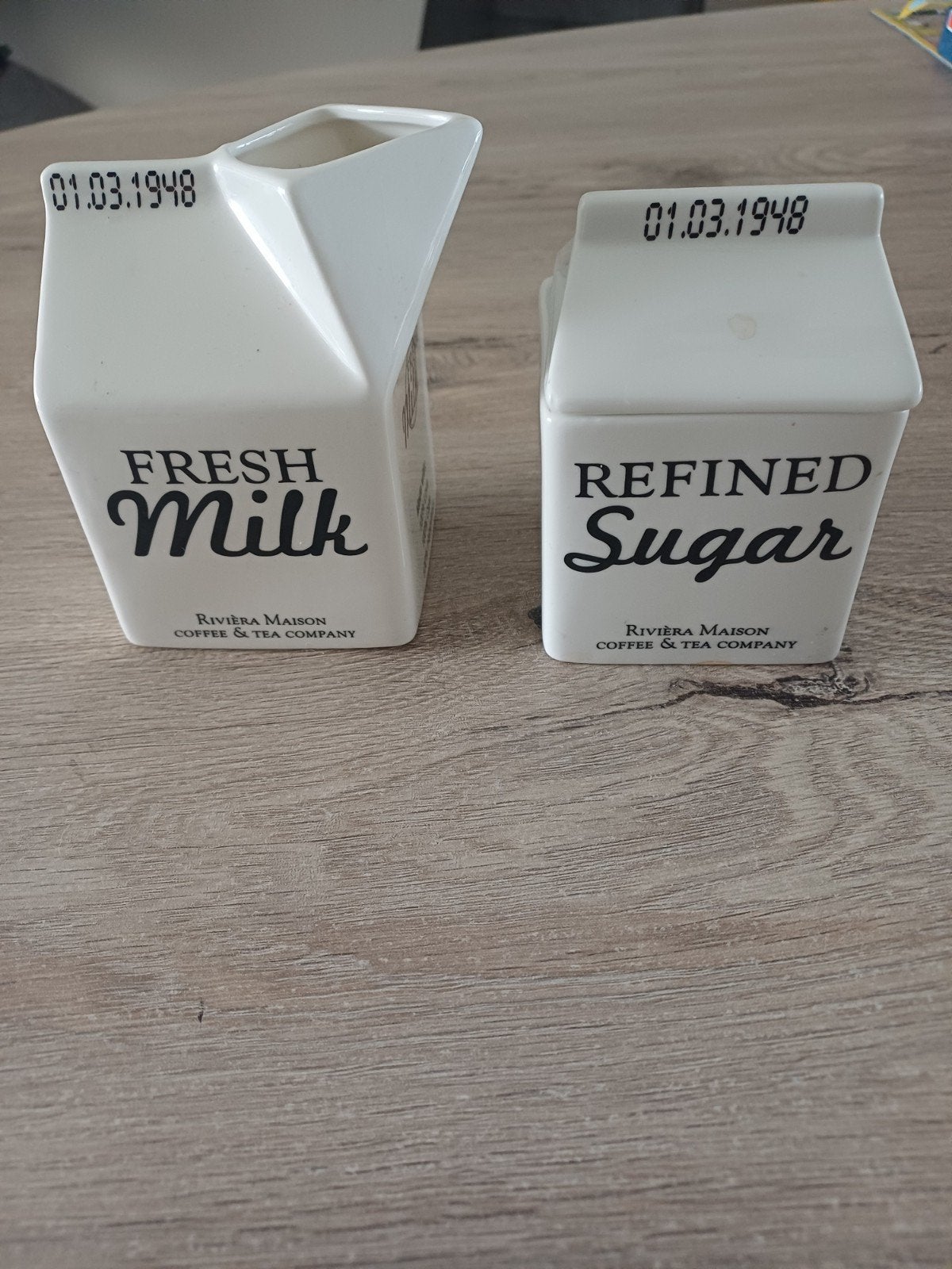 Riviera Maison suiker en melkkannetje, Ophalen of Verzenden, Zo goed als nieuw, Overige stijlen, Overige typen