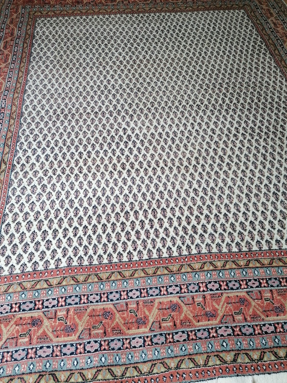 Vintage Perez Mir vloerkleed – 247  201 cm – klassiek Ooste, Ophalen, Blauw, 200 cm of meer, Zo goed als nieuw