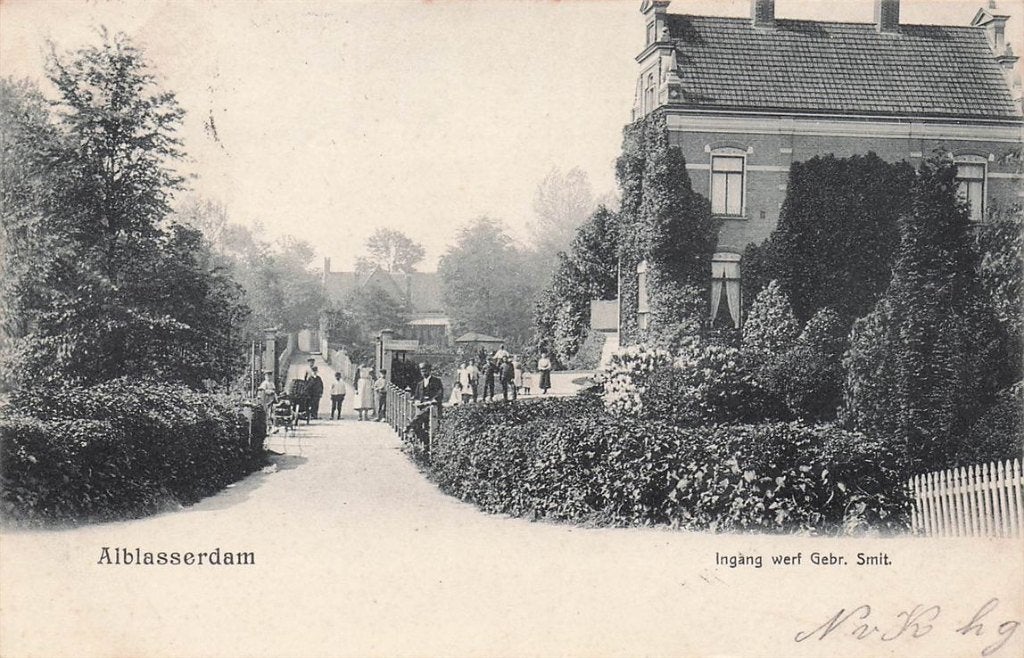 702-221-019 Alblasserdam Ingang Werf Gebr Smit., Verzenden, Voor 1920, Zuid-Holland