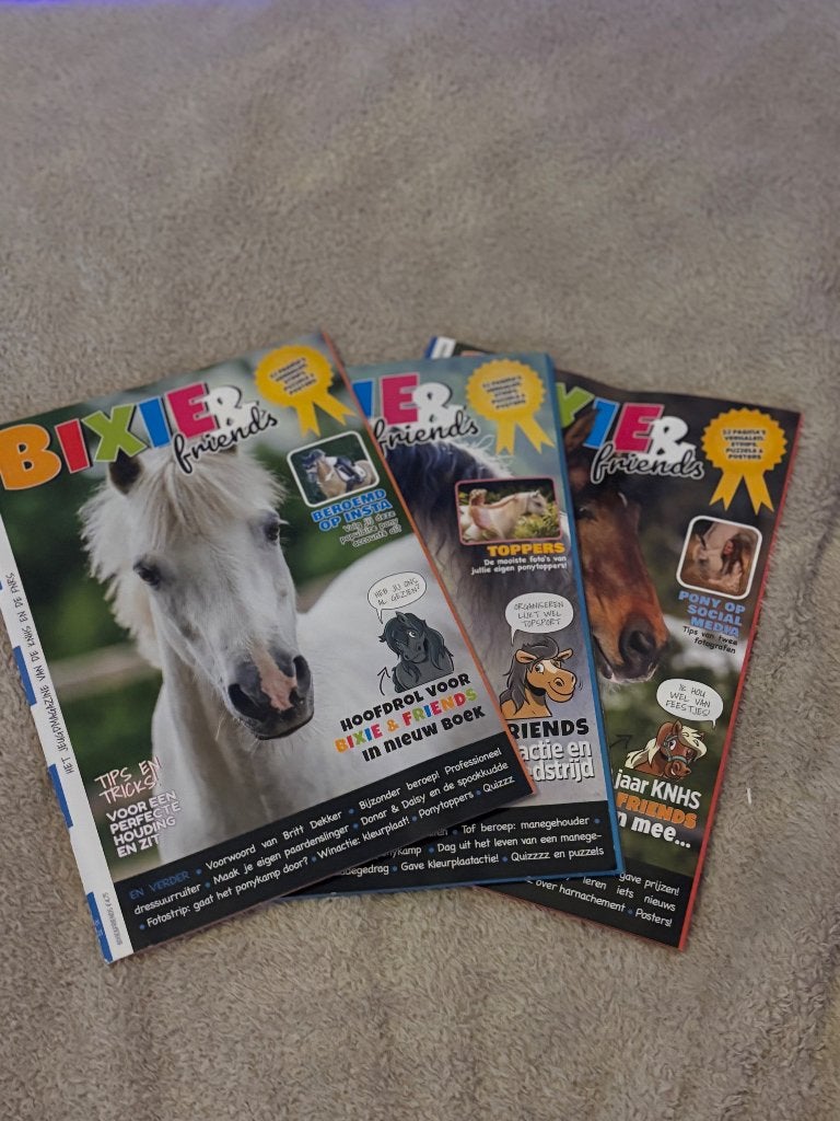 Bixie&Friends 3 tijdschriften, Boeken, Onbekend, Ophalen of Verzenden, Zo goed als nieuw, Paarden of Pony's