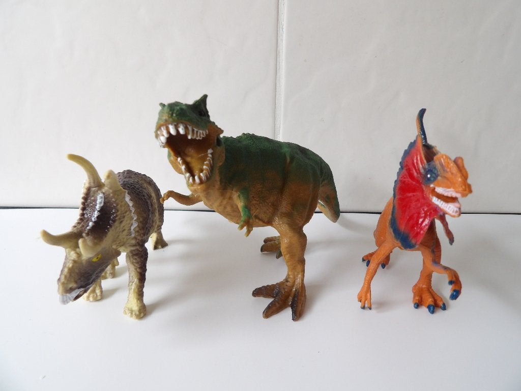 nieuw 3x grote kunststof dinosaurussen, Ophalen of Verzenden, Nieuw