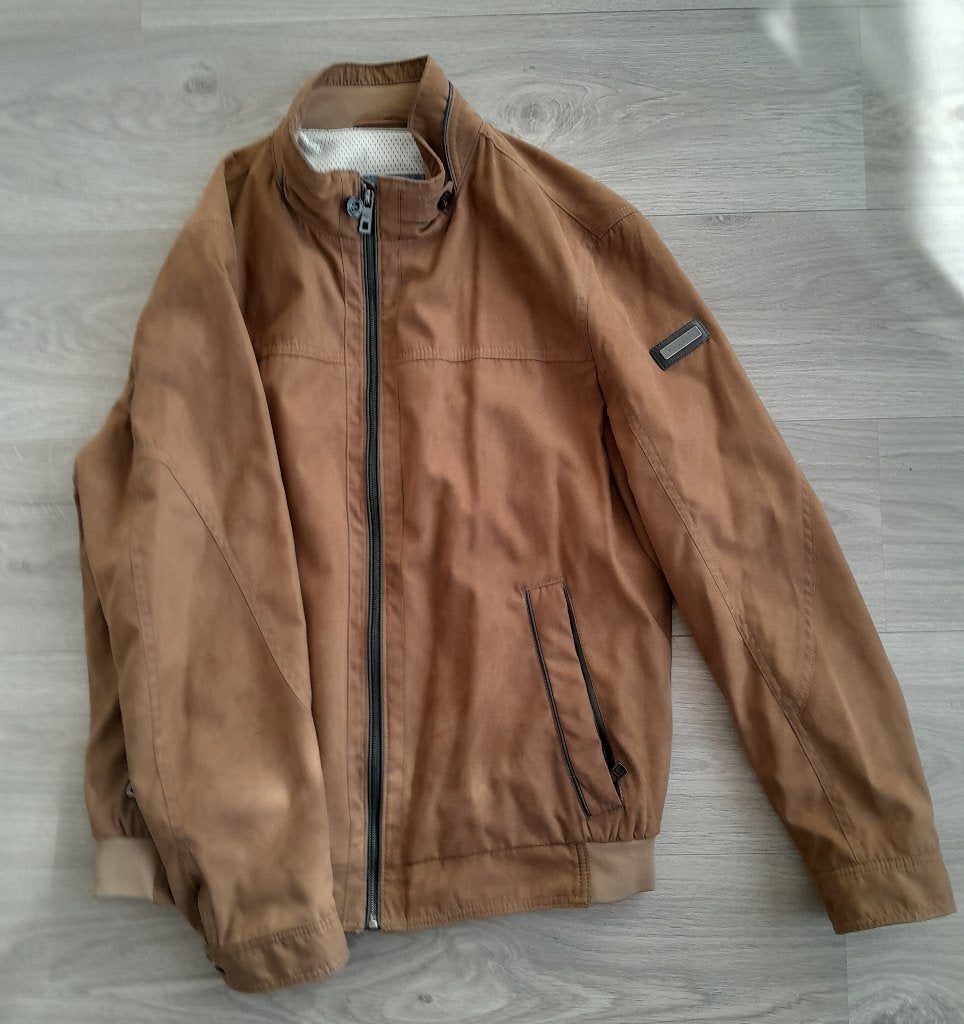 ZGAN BUGATTI JAS OPENSTAANDE KRAAG TE KOOP, Bugatti, Maat 48/50 (M), Beige, Ophalen of Verzenden