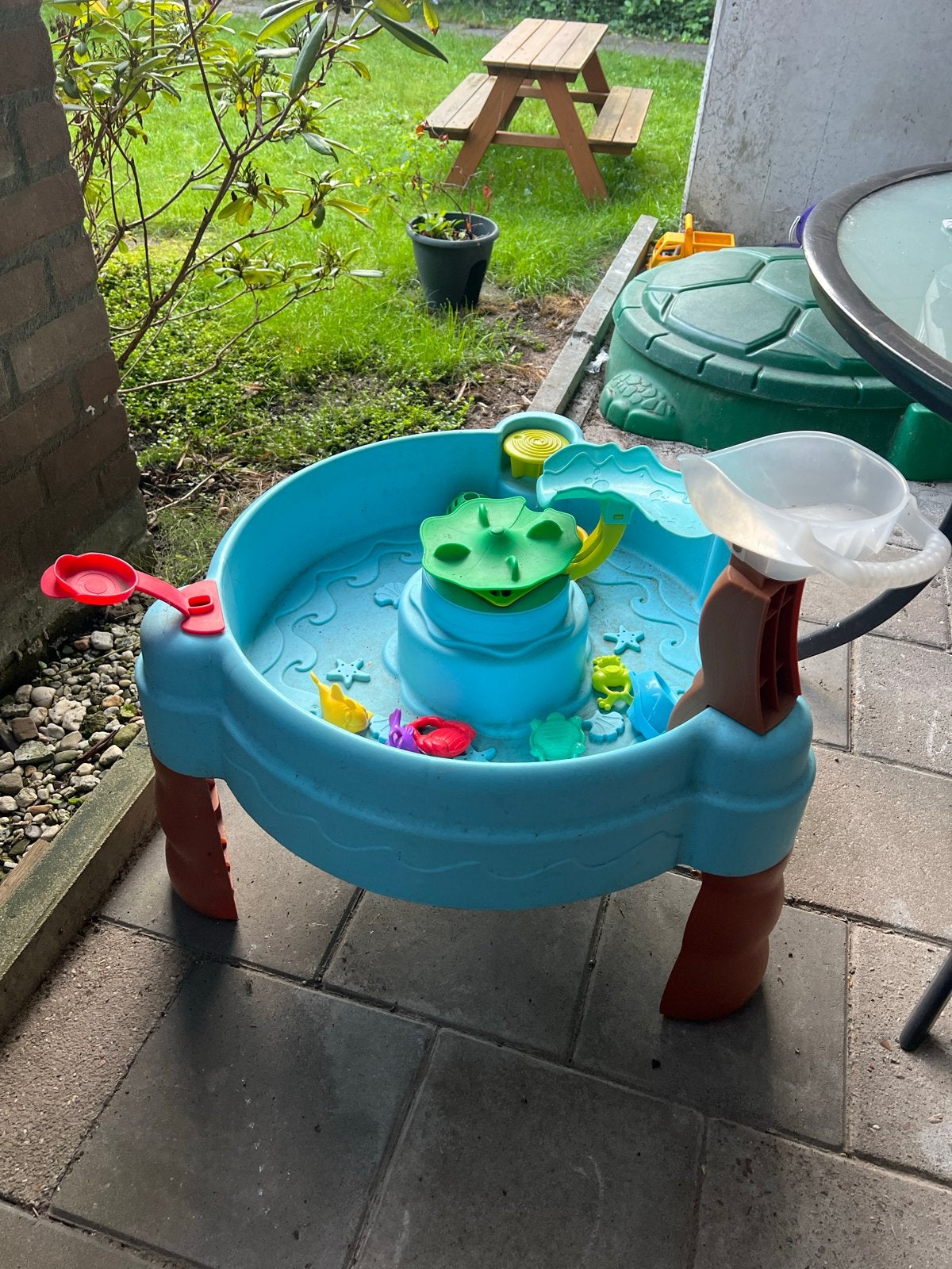 Zand- en watertafel met accessoires, Ophalen, Gebruikt