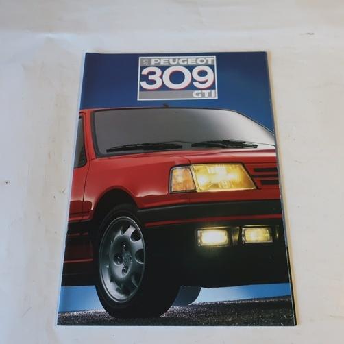 Peugeot 309 GTI 1987 folder NL tekst brochure, Ophalen of Verzenden, Zo goed als nieuw, Peugeot