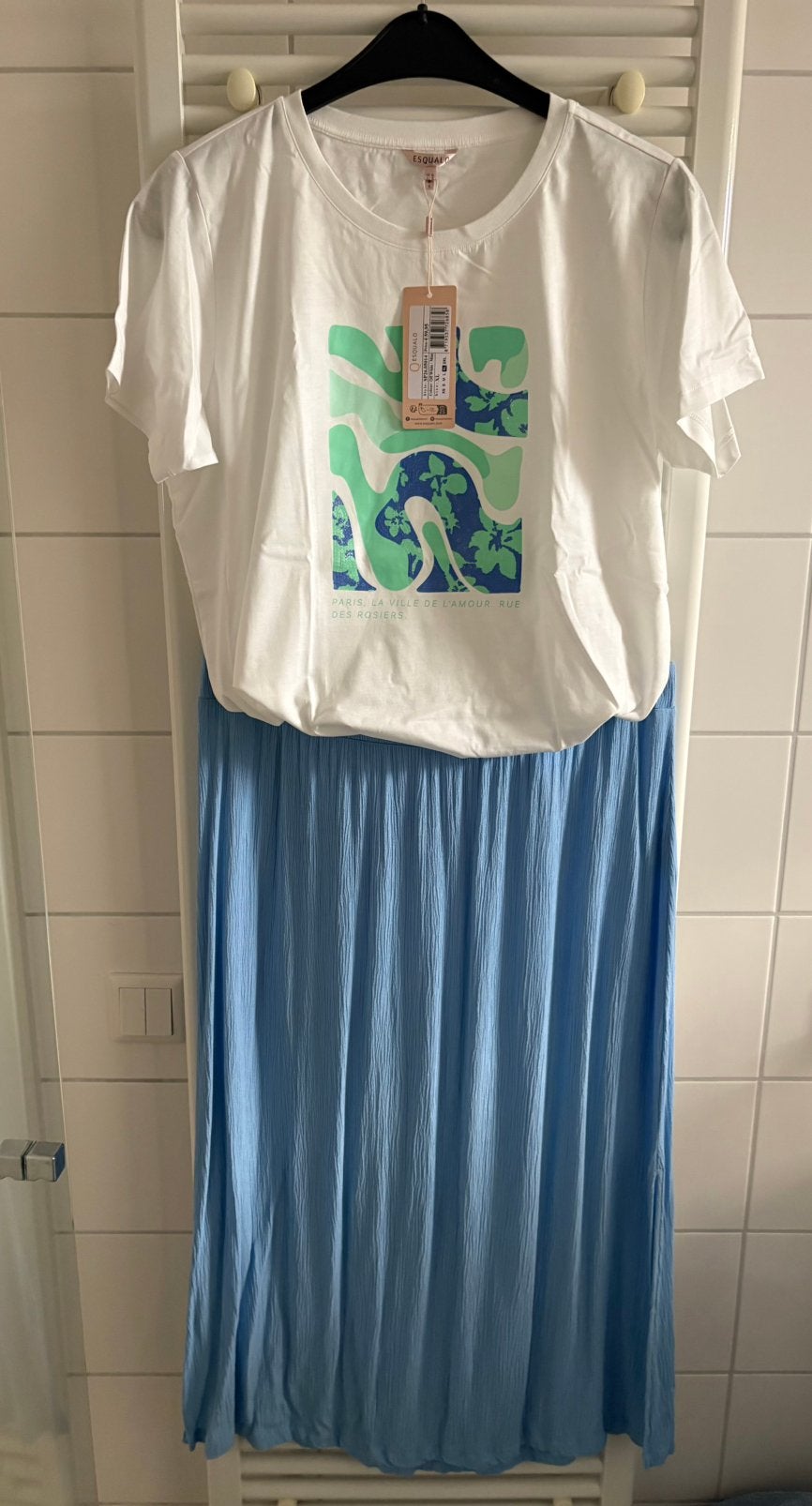 Nieuw Esqualo shirt XL met bijpassende maxi rok van Ichi XXL, Blauw, Maat 46/48 (XL) of groter, Nieuw, Ophalen of Verzenden