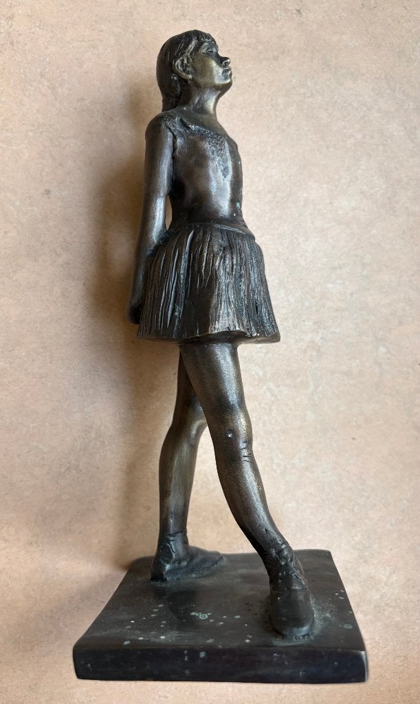 Prachtig bronzen beeldje, naar Edgar Degas, Art nouveau, Ophalen of Verzenden, Brons, 20 - 50 cm