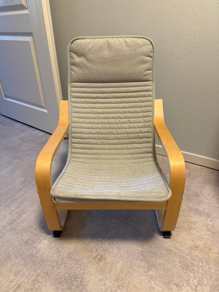 Ikea Poang kinderfauteuil, met extra kussen, Kinderen en Baby's, Ophalen of Verzenden, Zo goed als nieuw, Stoel(en)