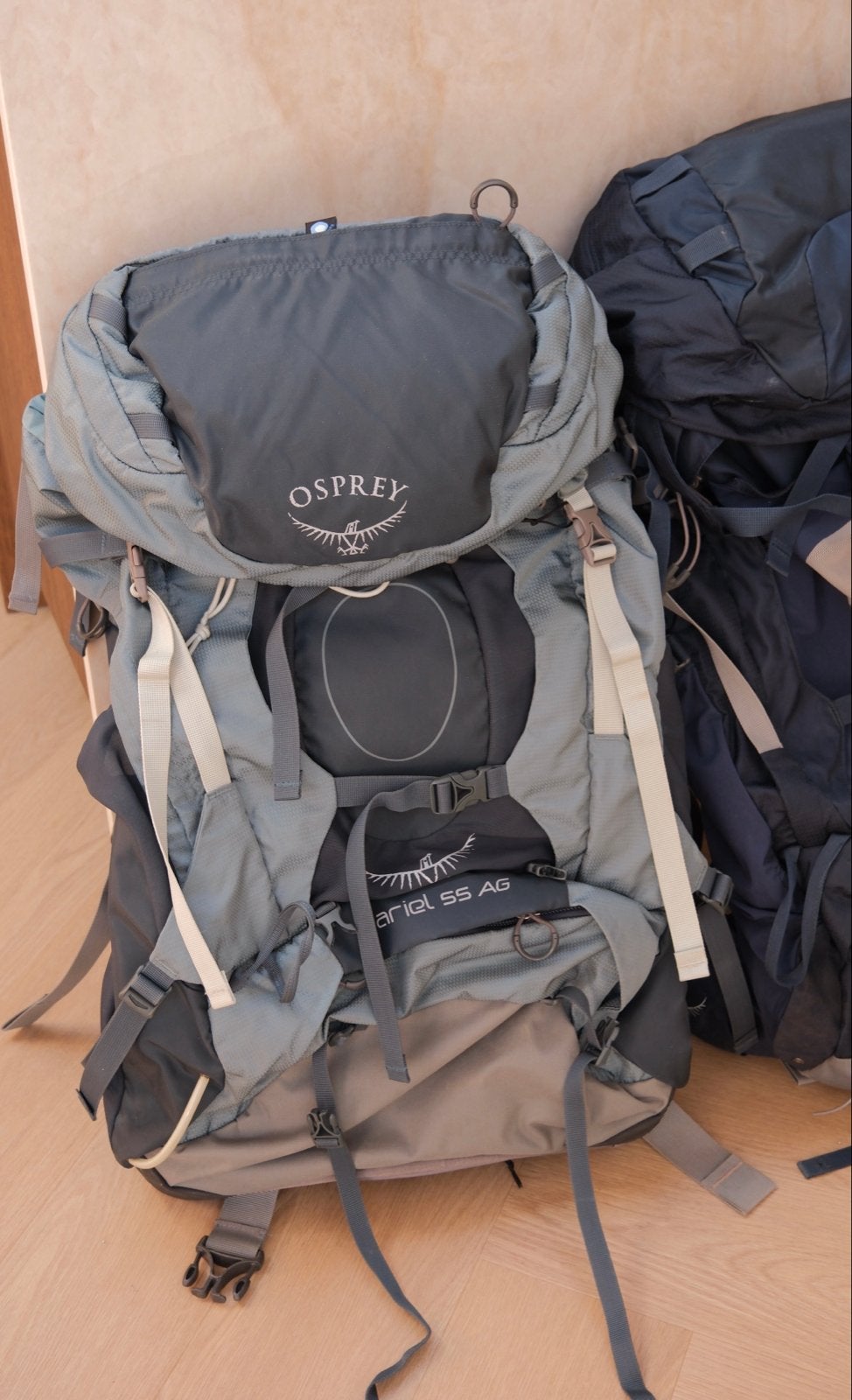 Osprey Ariel 55 AG backpack, zgan, incl regenhoes, Ophalen of Verzenden, Zo goed als nieuw, Rugzak