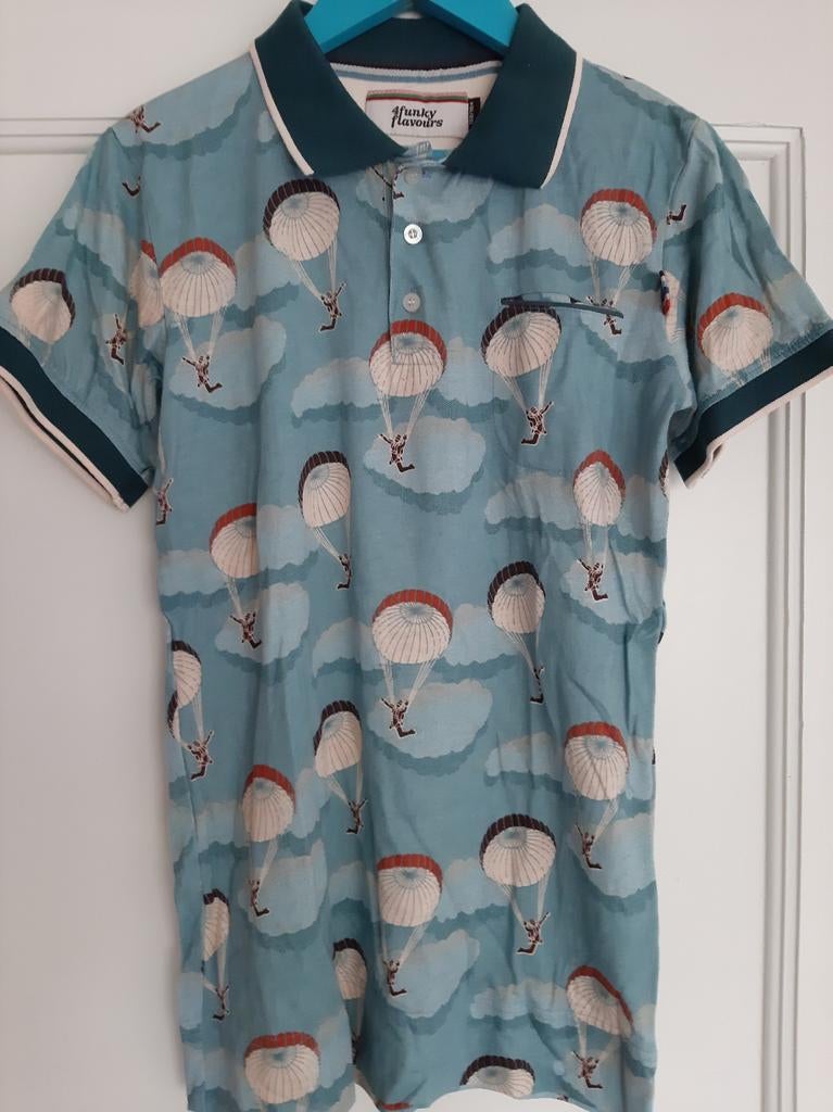 4FF 4Funkyflavours polo 158 164 nieuwstaat parachutes, Kinderen en Baby's, Kinderkleding | Maat 158, Nieuw, Ophalen of Verzenden