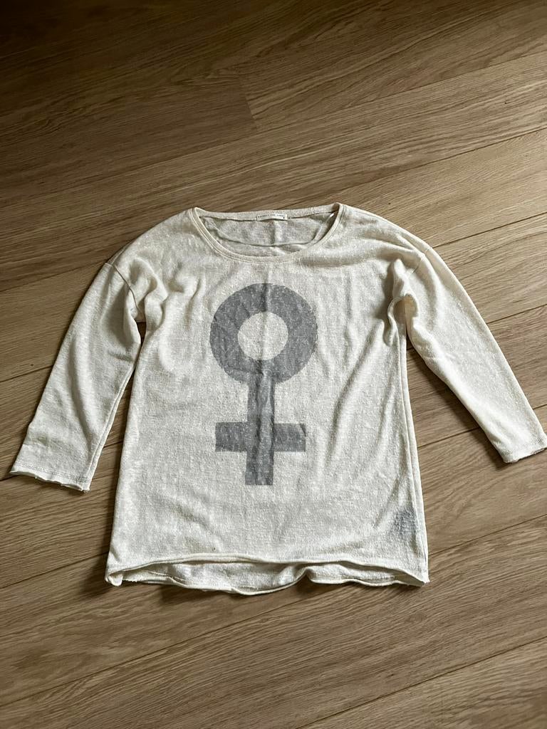 Zomer truitje/t-shirt met 3/4 mouw zacht geel, maat m, Ophalen of Verzenden, Zo goed als nieuw, Geel, Lange mouw