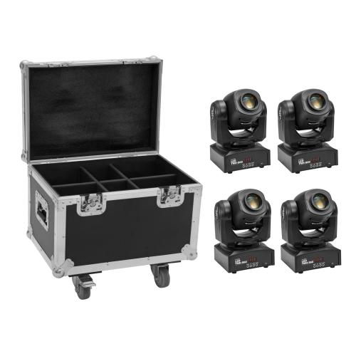 EUROLITE Set 4x LED TMH-S60 Moving-Head-Spot + Flightcase, Geluidgestuurd, ., Nieuw, Ophalen of Verzenden
