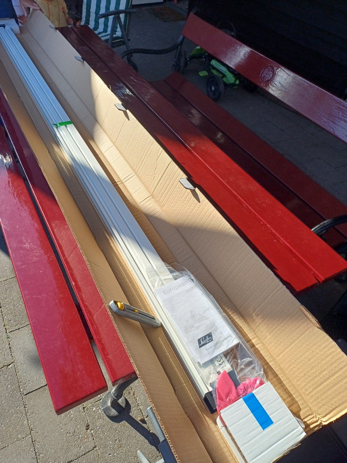 Nieuwe dubbele Luxaflex Plissé Hordeur Wit - 169.7x237.4 cm, Doe-het-zelf en Verbouw, Ophalen, Hordeur, Nieuw, Schuifdeur