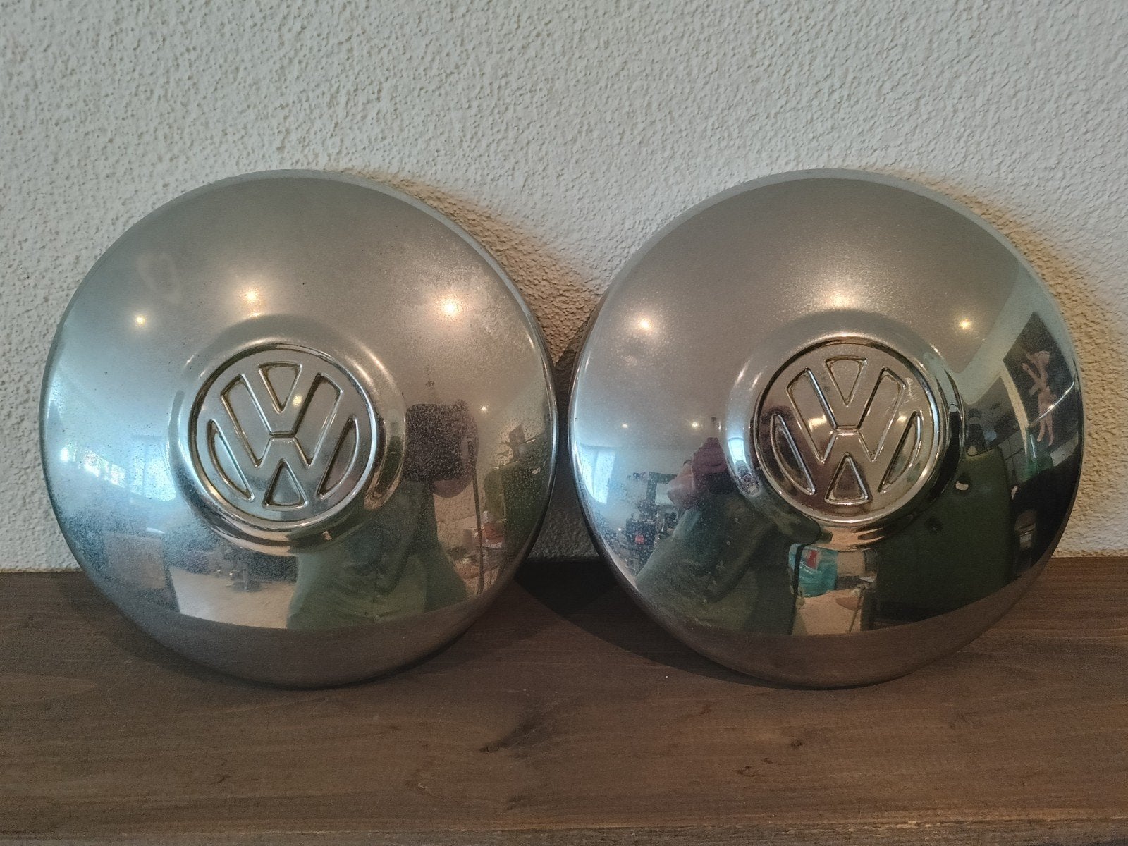Set van 2 Volkswagen wieldoppen, vintage, Ophalen of Verzenden, Gebruikt