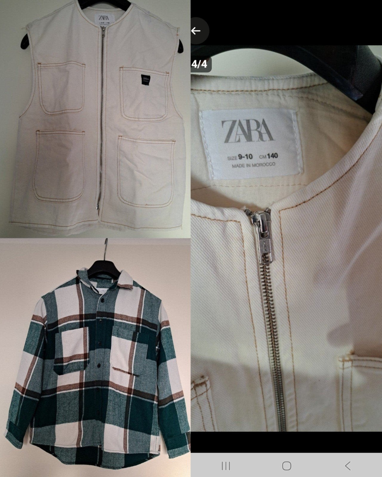 2-delige : Zara bodywarmer en geruit overhemd voor kindere, Ophalen of Verzenden, Zo goed als nieuw, Zara, Jongen of Meisje