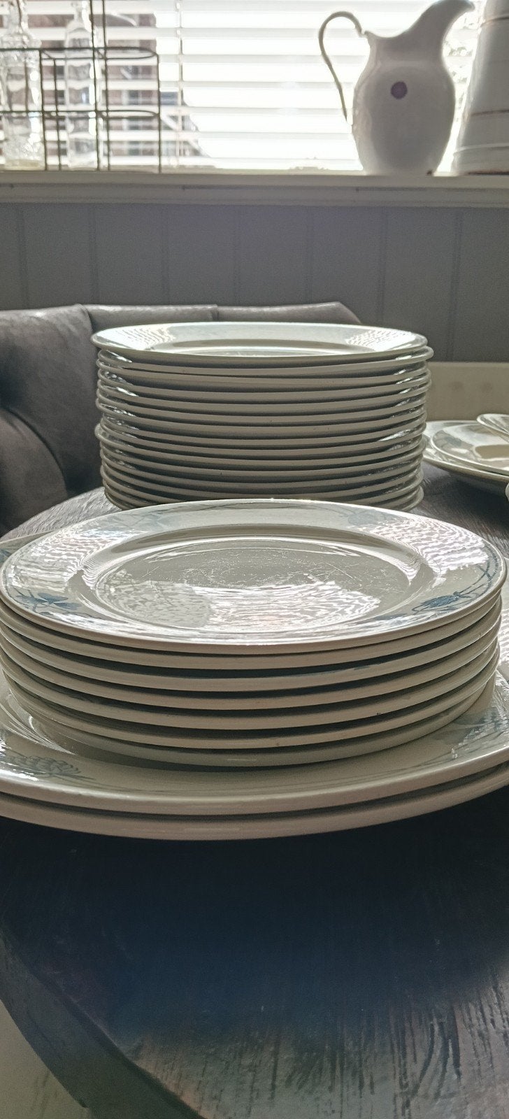 Antiek Sarreguemines 'Trèfle' servies - 50+ delig, Antiek en Kunst, Ophalen
