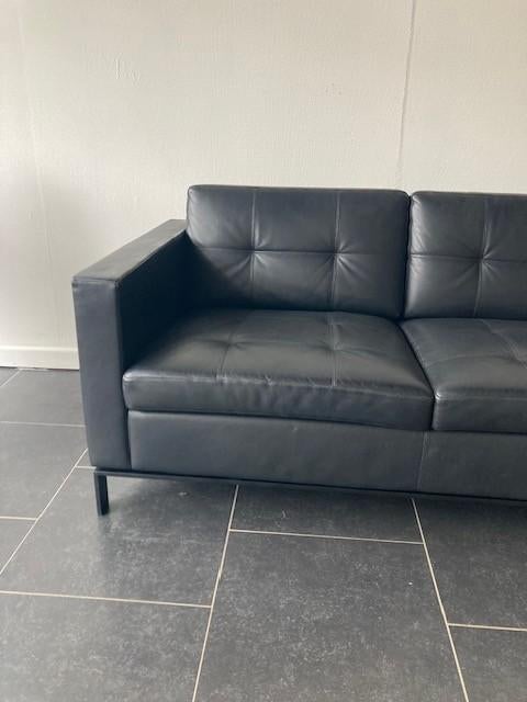 Walter Knoll Norman Foster 502 tweezits bank , zwart leder, Huis en Inrichting, Design, 150 tot 200 cm, Tweepersoons, 75 tot 100 cm
