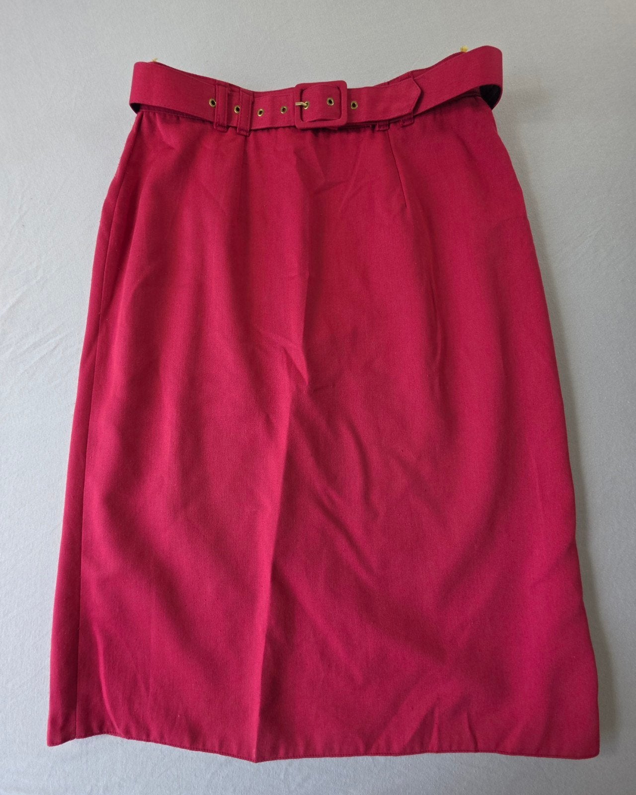 Midi rok fuchsia roze met riem maat 38 vintage, zomer., Maat 38/40 (M), Verzenden, Onbekend, Knielengte