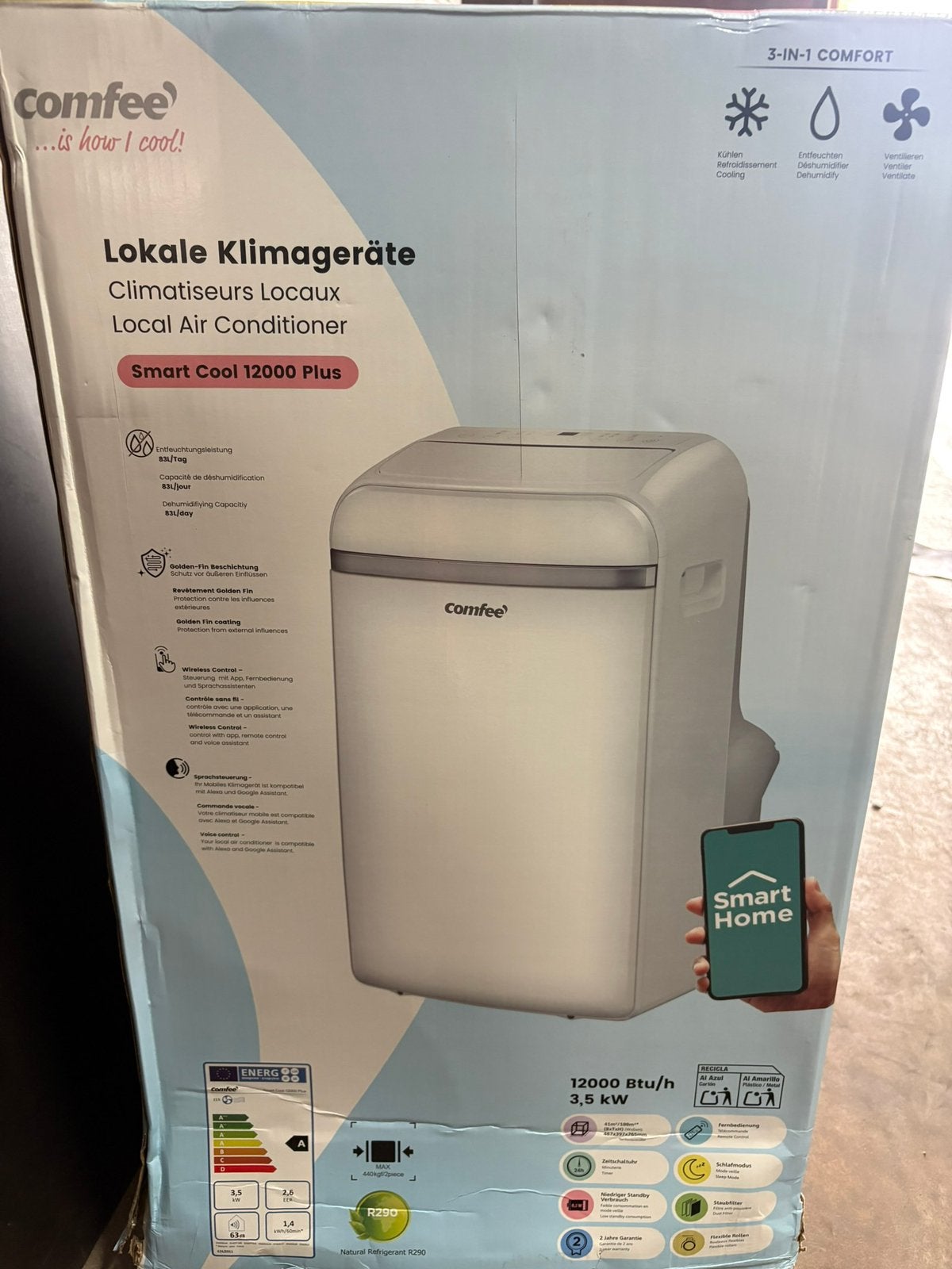 Mobiele Airco, Ophalen, Nieuw, Mobiele airco, 3 snelheden of meer
