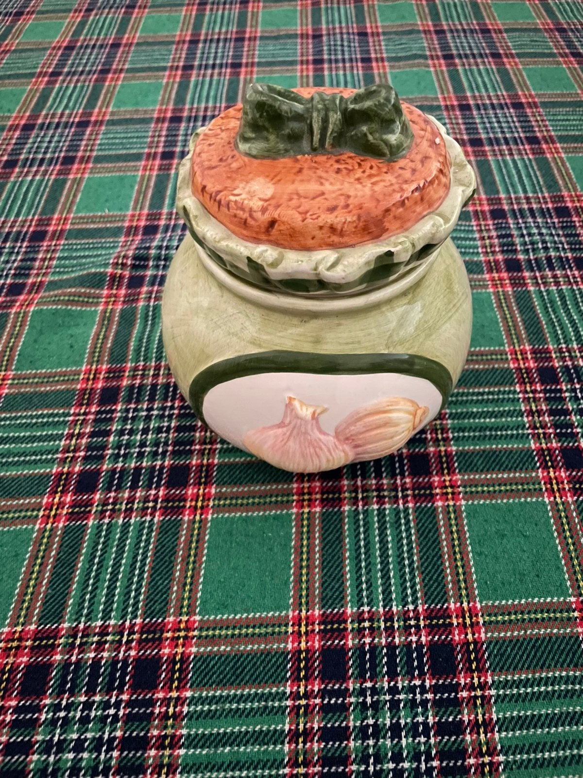 Knoflookpot uienpot met deksel, Ophalen of Verzenden, Glas, Pot, Bus of Blik