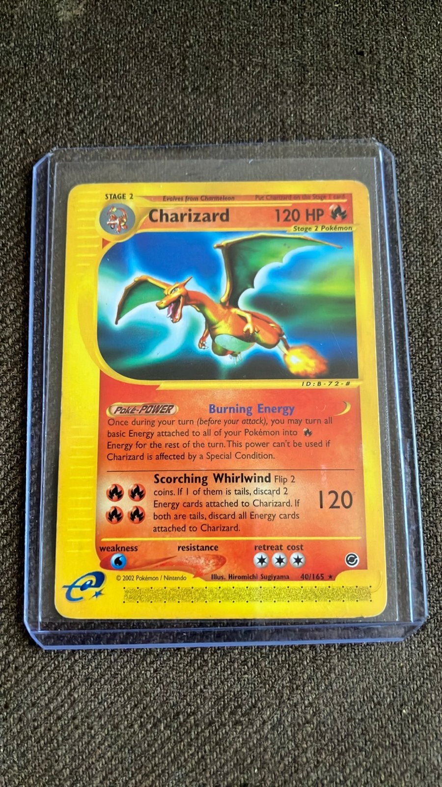 Pokémon Kaart Charizard 40/165  120 HP Stage 2 2002, Ophalen of Verzenden, Gebruikt, Losse kaart
