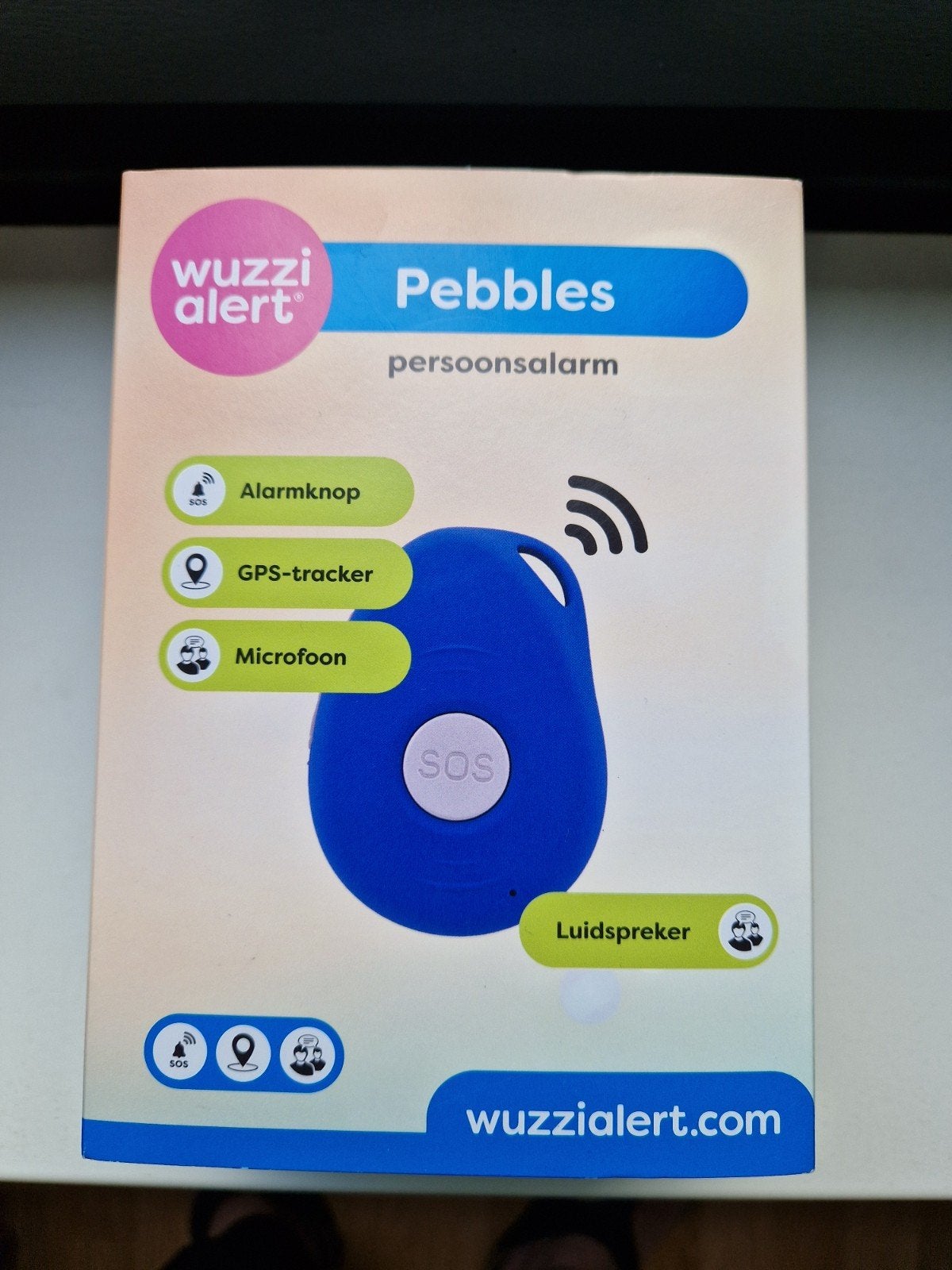 Wuzzi Alert Pebbles Persoonsalarm - Nieuw in doos, Draadloos, Ophalen of Verzenden, Zo goed als nieuw, Compleet systeem