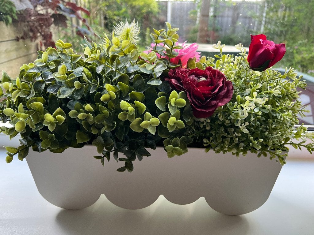 Bloembak bloempot IKEA wit, Tuin en Terras, Bloempotten, 25 tot 40 cm, Ophalen of Verzenden, Zo goed als nieuw, Minder dan 40 cm