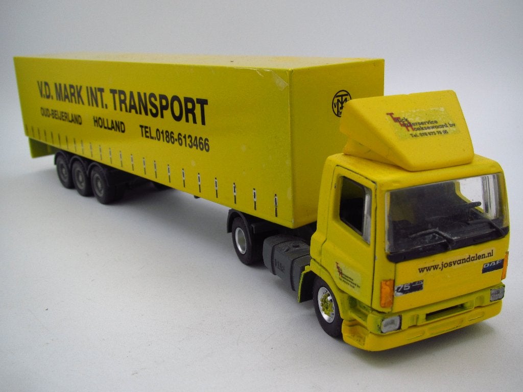 Tekno Joal - DAF 85 miniatuur '' vd Mark Oud Beijerland '', Hobby en Vrije tijd, Ophalen of Verzenden, Gebruikt, Bus of Vrachtwagen